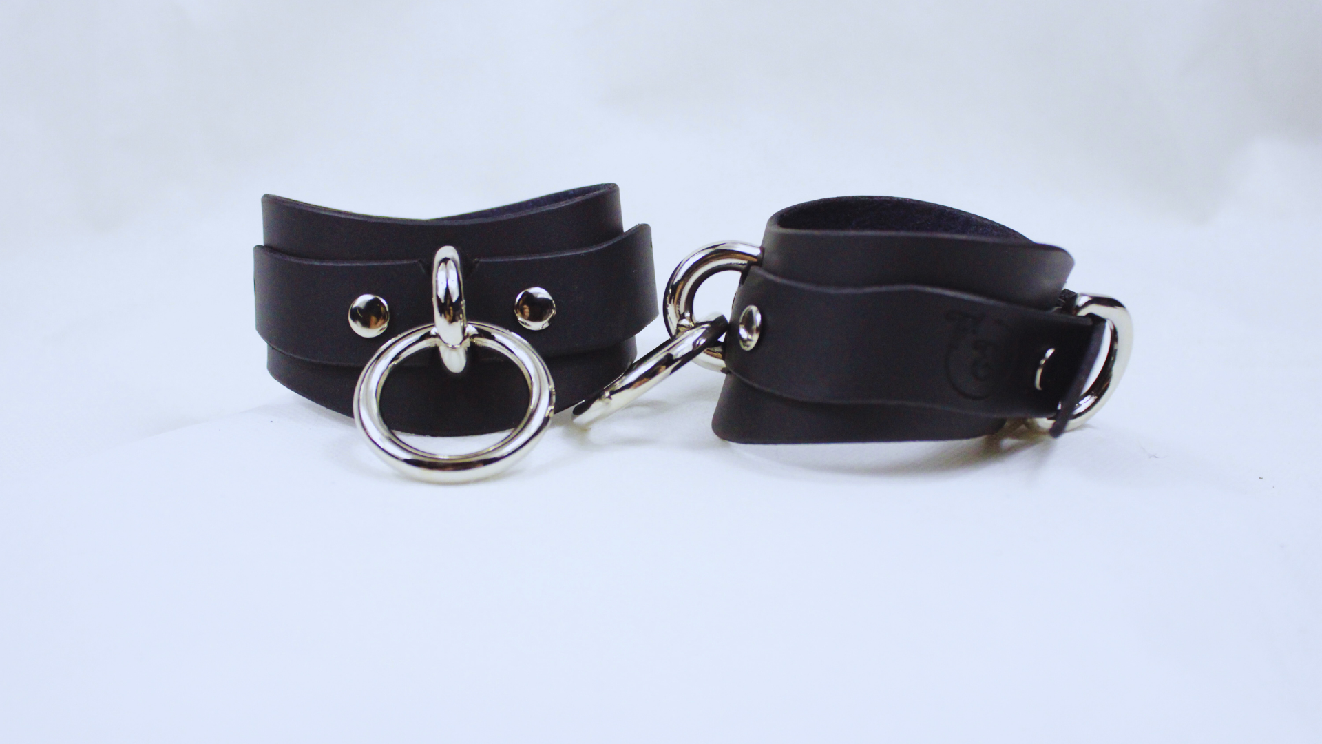 Bondage Cuffs Black Leather Submissive Restraints