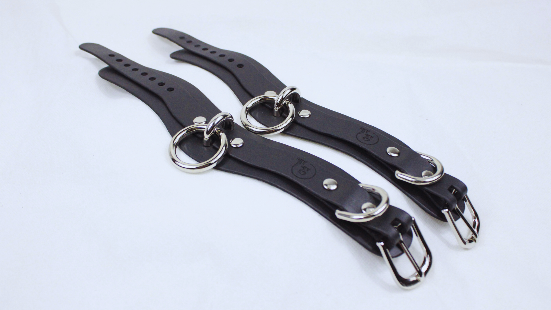 Bondage Cuffs Black Leather Submissive Restraints