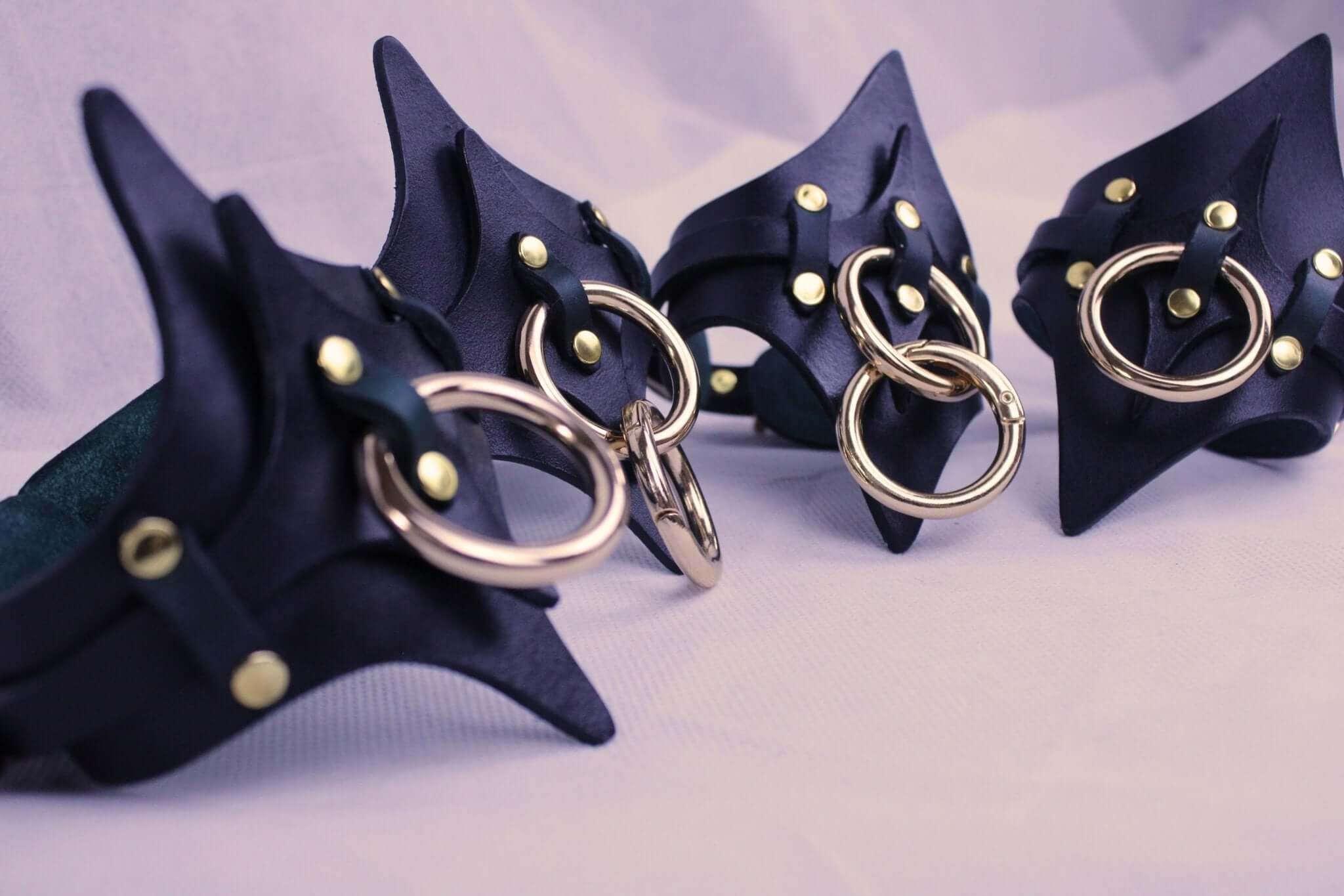 Bondage Gear Leather Thigh Harness  Cuffs Set for BDSM Play