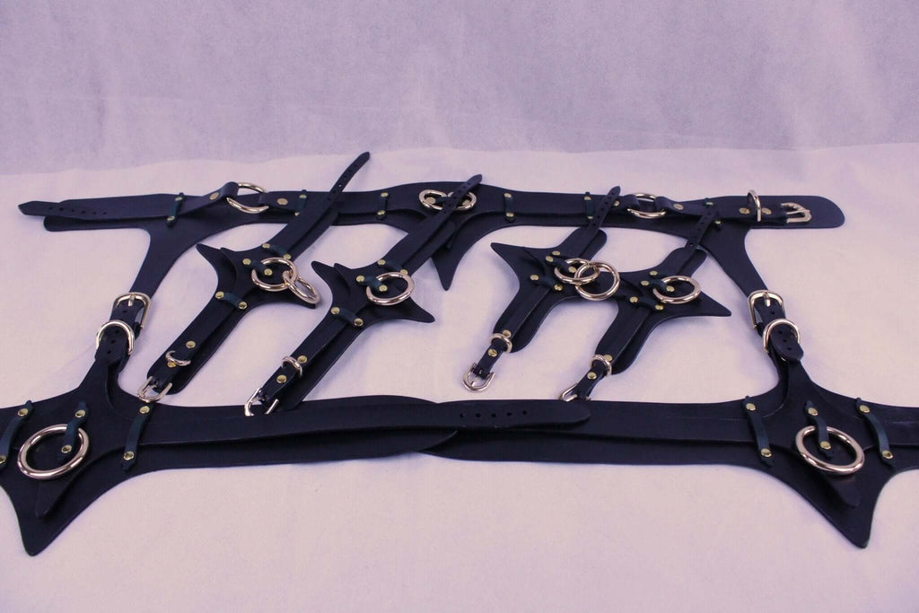 Bondage Gear Leather Thigh Harness  Cuffs Set for BDSM Play