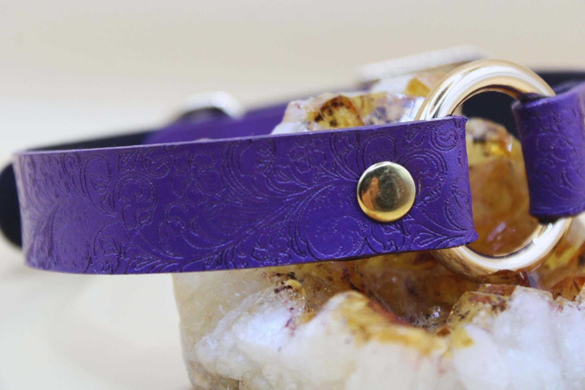 Submissive Collar Purple O-Ring | Choker Collar | Submissive Jewelry