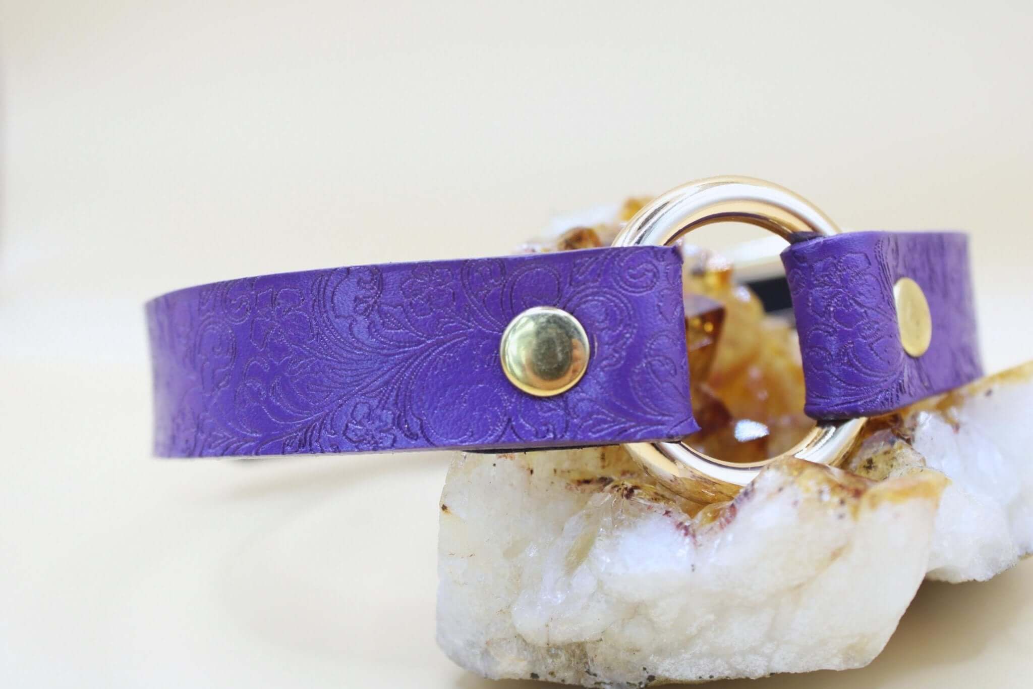 Submissive Collar Purple O-Ring | Choker Collar | Submissive Jewelry